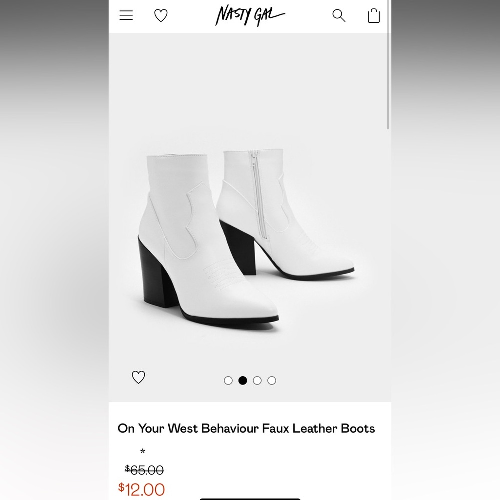 🤠NWT🤠 NastyGal Faux Leather Western Booties